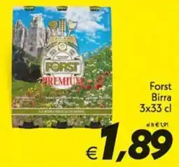 Iper Super Conveniente Forst Birra offerta