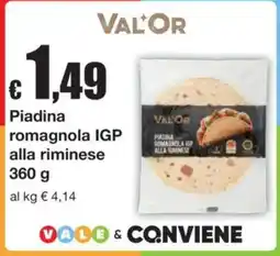 Sì con te Superstore Piadina romagnola IGP alla riminese Valor offerta