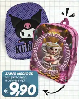 Iper Super Conveniente Zaino medio 3D offerta