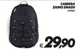 Iper Super Conveniente Carrera zaino smash unisex offerta