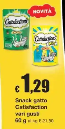 Sì con te Superstore Snack gatto Catisfaction offerta