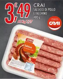 Crai Crai salsicce di pollo e tacchino offerta