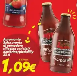 Iper Super Conveniente Agromonte Salsa pronta di pomodoro ciliegino offerta