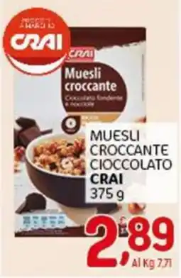 Crai Muesli croccante cioccolato Crai offerta