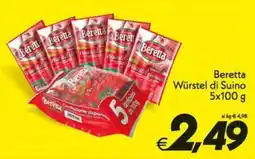 Iper Super Conveniente Beretta Würstel di Suino offerta