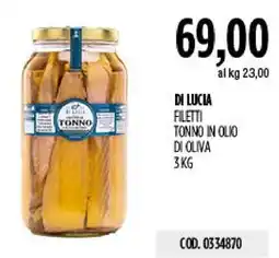 Carico Cash & Carry Di Lucia filetti tonno in olio di oliva offerta
