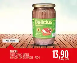 Carico Cash & Carry Delicius filetti di alici distese in olio di semi di girasole offerta