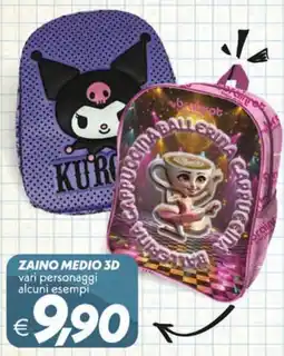 Iper Super Conveniente Zaino medio 3D offerta