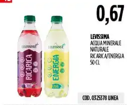 Carico Cash & Carry Levissima acqua minerale naturale ricarica a energia offerta