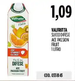 Carico Cash & Carry Valfrutta succo difese ace passion fruit offerta