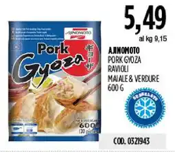 Carico Cash & Carry Ajinomoto pork gyoza ravioli maiale e verdure offerta