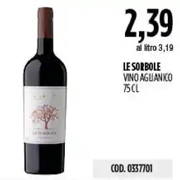 Carico Cash & Carry Le Sorbole Vino Aglianico offerta