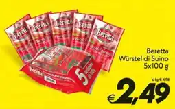 Iper Super Conveniente Beretta Würstel di Suino offerta