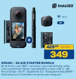 Euronics Bruno Insta360 X4 Air Starter Bundle offerta