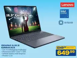 Euronics Bruno Lenovo IDEAPAD SLIM 3I 83RR00JKIX offerta
