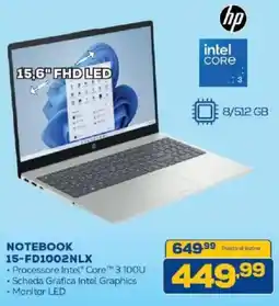 Euronics Bruno HP Notebook 15-FD1002NLX offerta