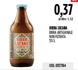 Carico Cash & Carry Birra Lucana offerta