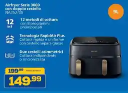 Euronics Bruno Airfryer Serie 3000 con doppio cestello offerta