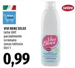 Famila Superstore Vivi Bene Selex latte UHT parzialmente scremato senza lattosio offerta