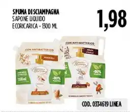 Carico Cash & Carry Spuma di sciampagna sapone liquido e coricarica offerta
