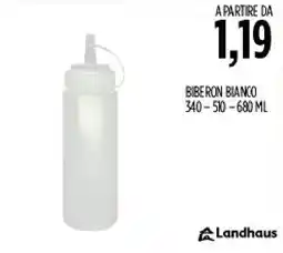 Carico Cash & Carry Biberon bianco Landhaus offerta