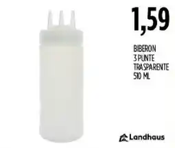 Carico Cash & Carry Biberon 3 punte trasparente offerta