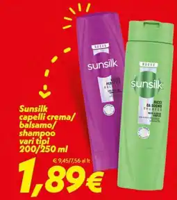 Iper Super Conveniente Sunsilk capelli crema/balsamo/shampoo offerta