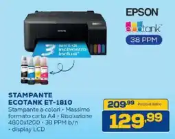 Euronics Bruno Epson Stampante Ecotank ET-1810 offerta