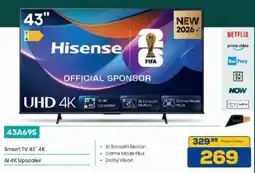Euronics Bruno Hisense Smart TV 43" 4K offerta