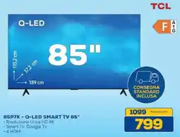 Euronics Bruno TCL 85P7K - Q-LED SMART TV 85" offerta