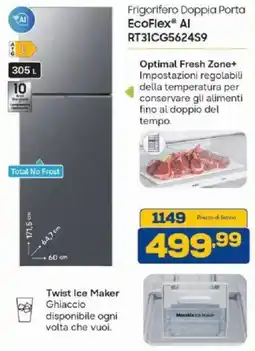 Euronics Bruno Frigorifero Doppia Porta EcoFlex AI offerta