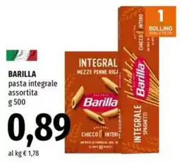 Famila Superstore Barilla pasta integrale assortita offerta