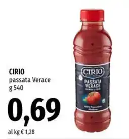 Famila Superstore Passata verace Cirio offerta