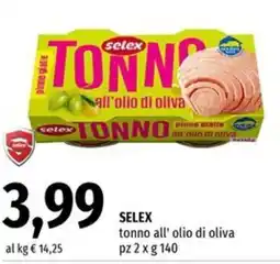 Famila Superstore Selex tonno all'olio di oliva offerta