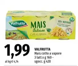Famila Superstore Valfrutta Mais cotto a vapore offerta