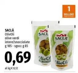 Famila Superstore Saclà OlivOli olive verdi offerta