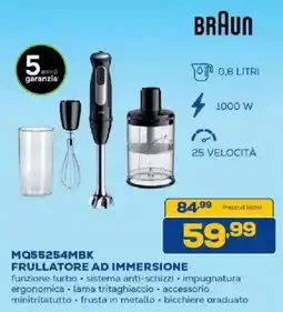 Euronics Bruno Braun frullatore ad immersione offerta