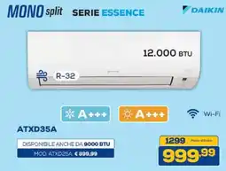 Euronics Bruno Daikin Mono split Serie Essence offerta
