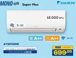 Euronics Bruno Daikin Mono split Super Plus offerta
