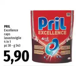 Famila Superstore Pril Excellence caps lavastoviglie 4 in 1 offerta