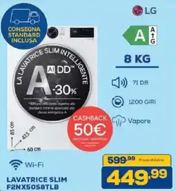 Euronics Bruno Lavatrice slim LG offerta