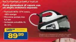Euronics Bruno Polti Vaporella Simply VS20.20 offerta