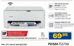 Euronics Bruno Stampante multifunzione 3in1 con Wi-Fi Pixma TS3750i offerta