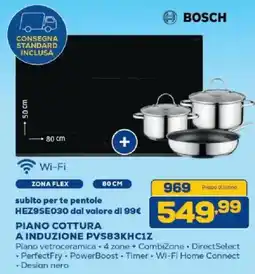 Euronics Bruno Bosch piano cottura a induzione PVS83KHC1Z offerta