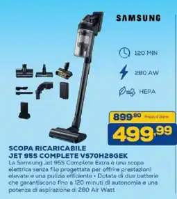 Euronics Bruno Scopa ricaricabile Samsung Jet 95S Complete offerta