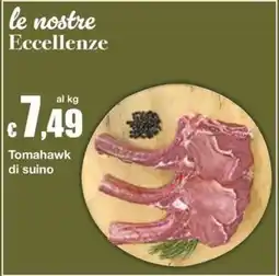 Sì con te Supermercati Tomahawk di suino offerta