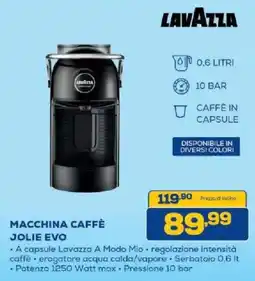 Euronics Bruno Macchina caffè Lavazza Jolie Evo offerta