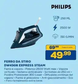 Euronics Bruno Philips Ferro da stiro DW4308 Express Steam offerta