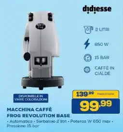 Euronics Bruno didiessse Macchina Caffè Frog Revolution Base offerta