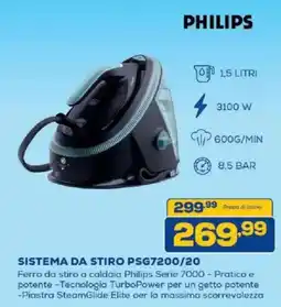 Euronics Bruno Ferro da stiro a caldaia Philips Serie 7000 offerta